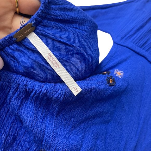 Free People Dress size L, Blue Floral - Picture 7 of 7